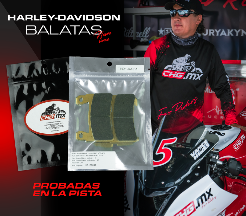CHG.MX For Riders Balatas Frontales Semi Metalicas para Harley Davidson '15-'20 Softail