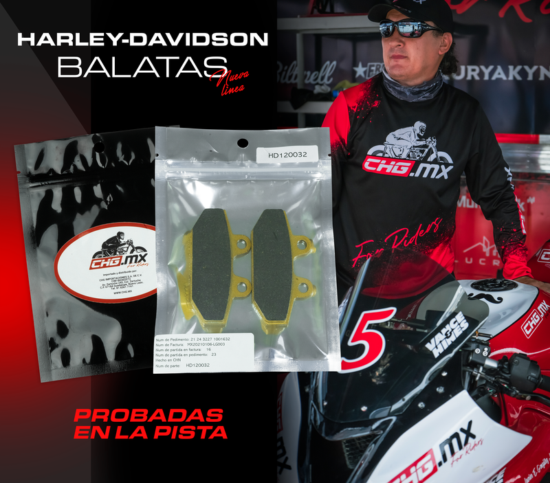 CHG.MX For Riders Balatas Traseras Semi Metalicas para Harley Davidson '18-'20 Softail