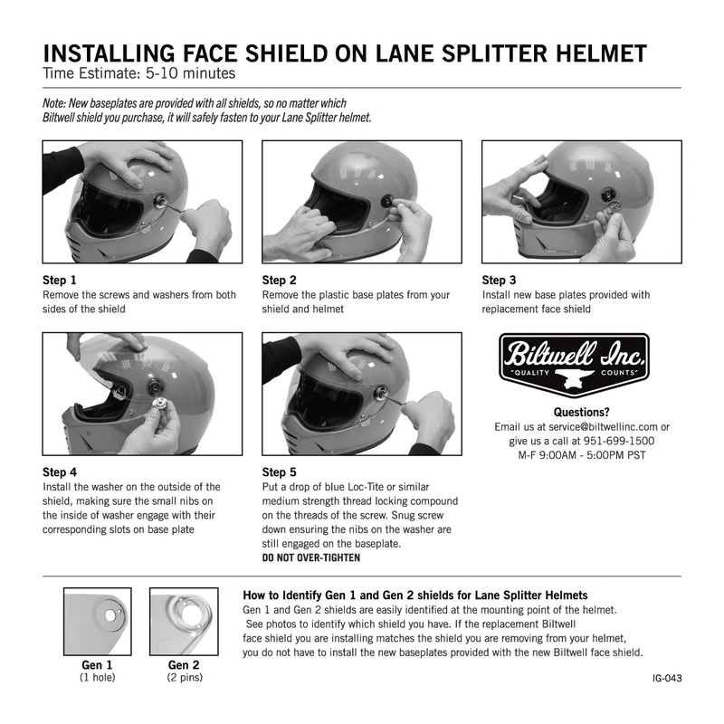 Casco Cerrado Biltwell Lane Splitter Helmet - Flat Black
